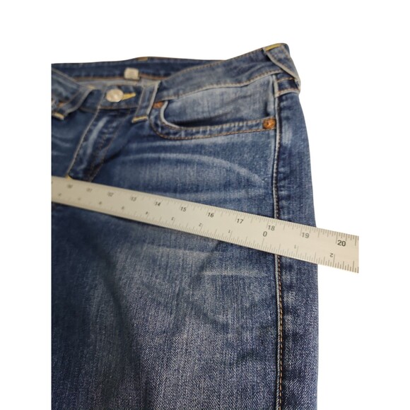 TRUE RELIGION WOMEN`S SLIM STRAIGHT WFLP JEANS SIZE 31 IN BKYM SAVAGE SALN - Picture 4 of 15